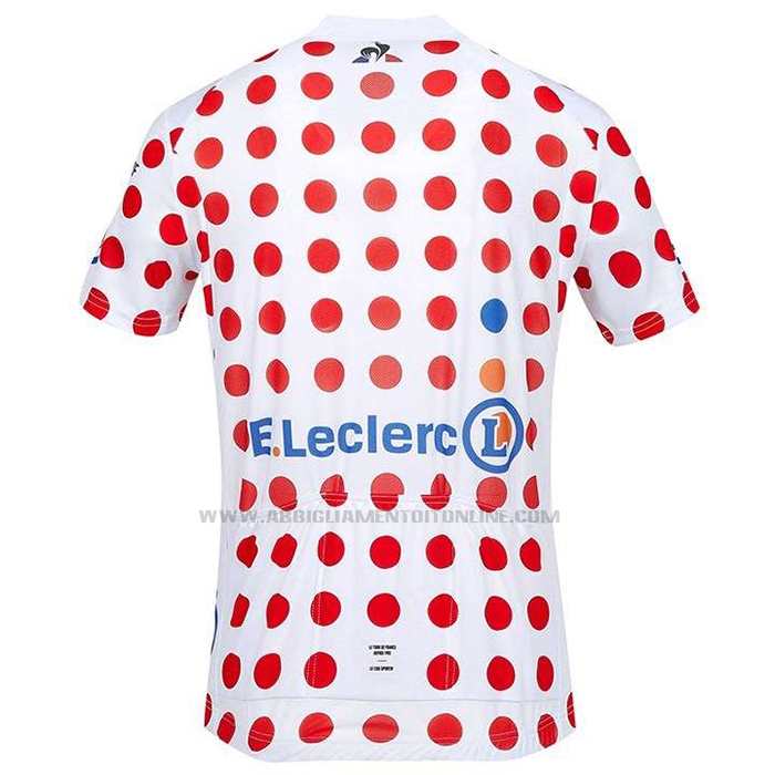 2020 Abbigliamento Ciclismo Tour de France Bianco Rosso Manica Corta